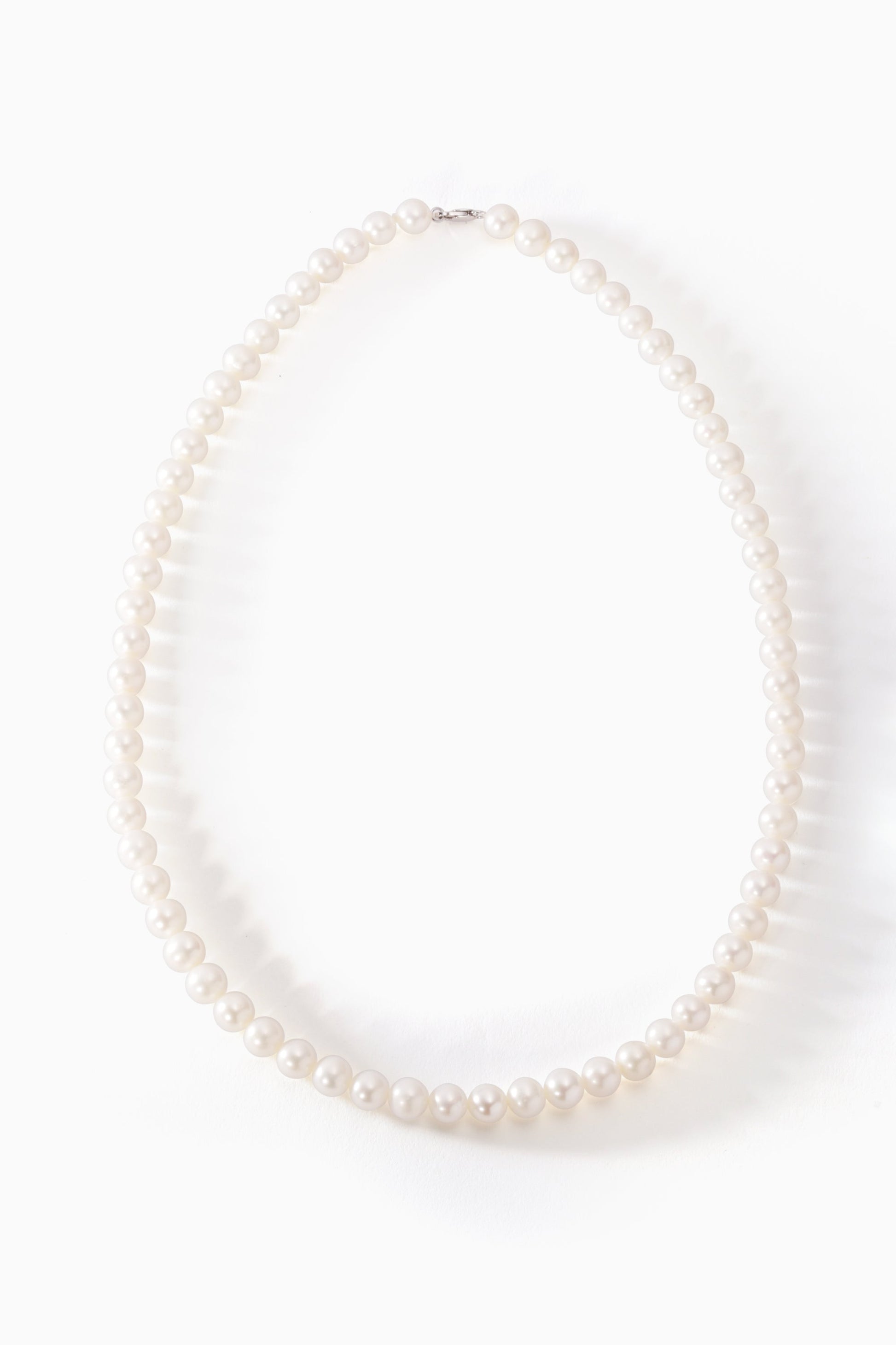 9ct White Gold Single Strand Pearl Necklace-2