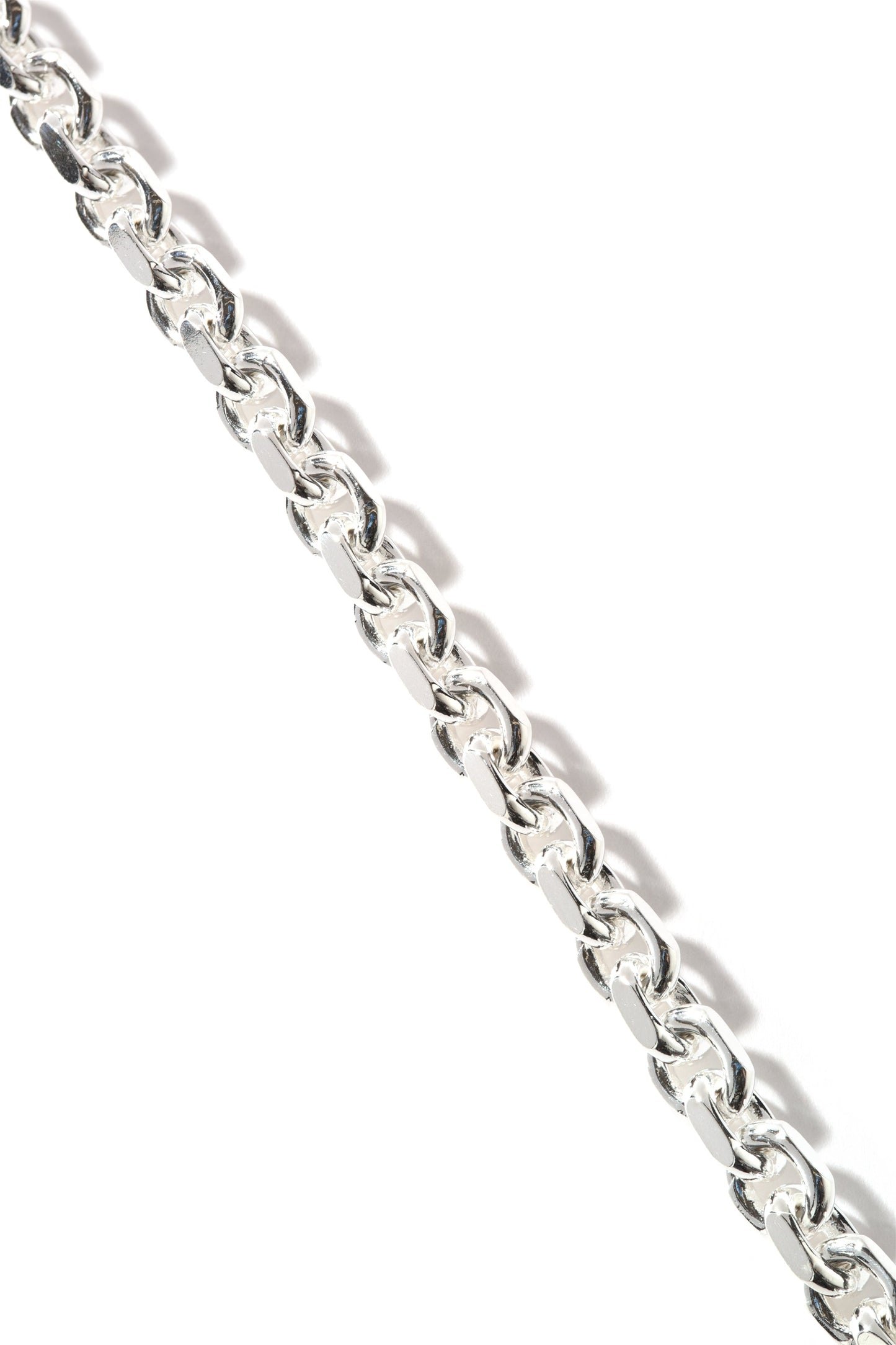 Mens Sterling Silver Anchor Link Chain Bracelet-3