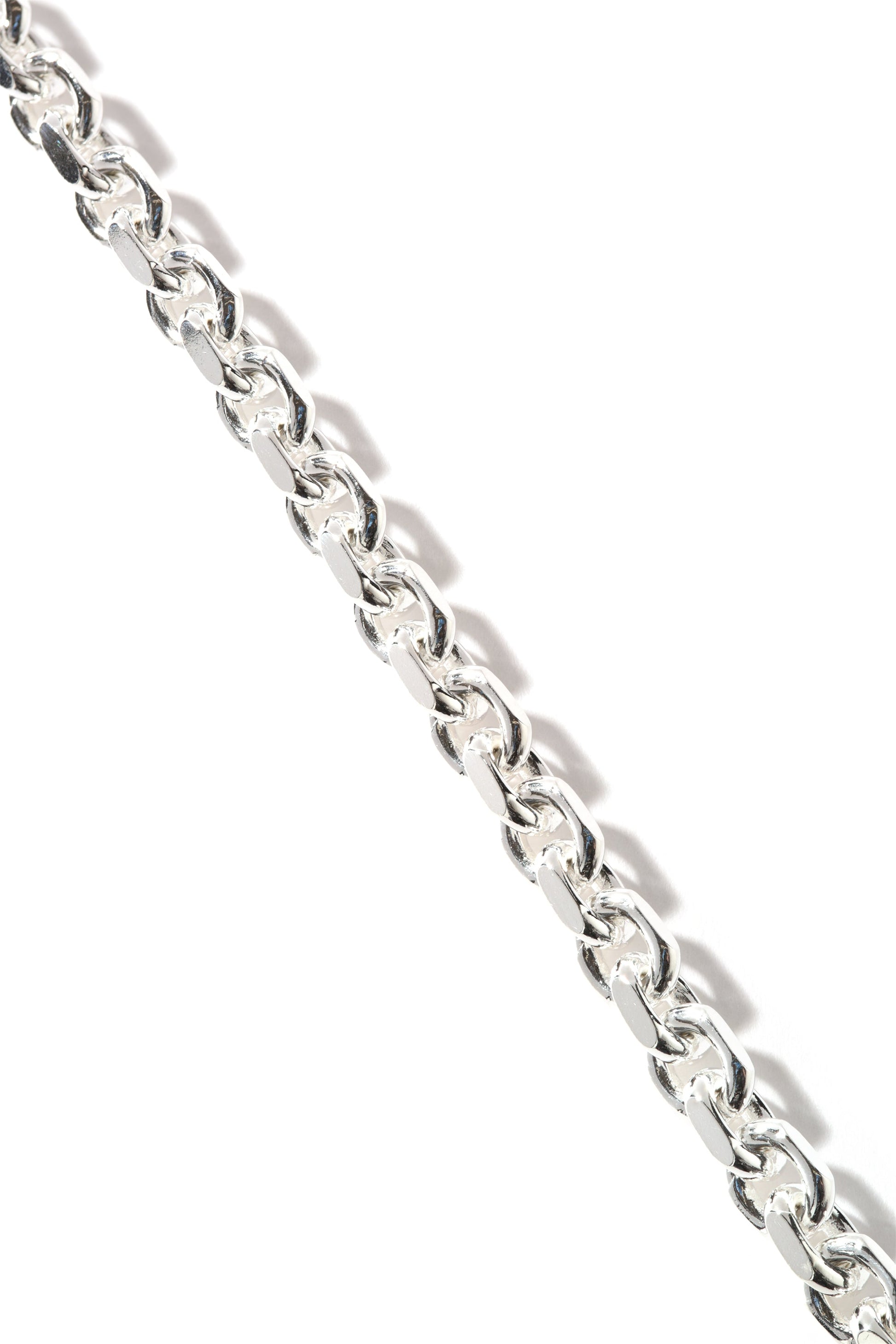 Mens Sterling Silver Anchor Link Chain Bracelet-3