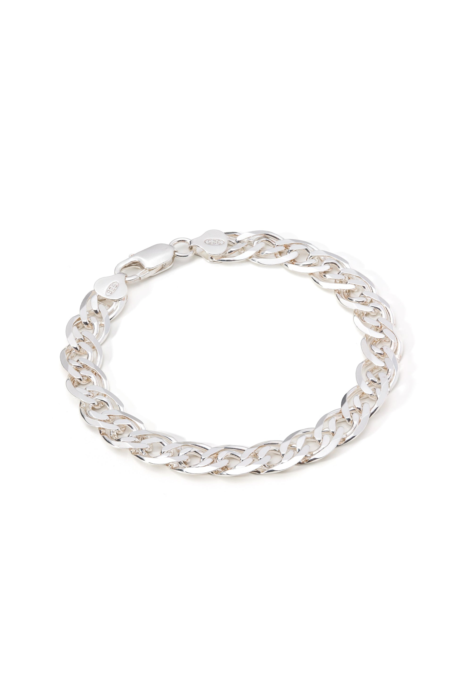 Sterling Silver Gents Curb Chain Bracelet-0