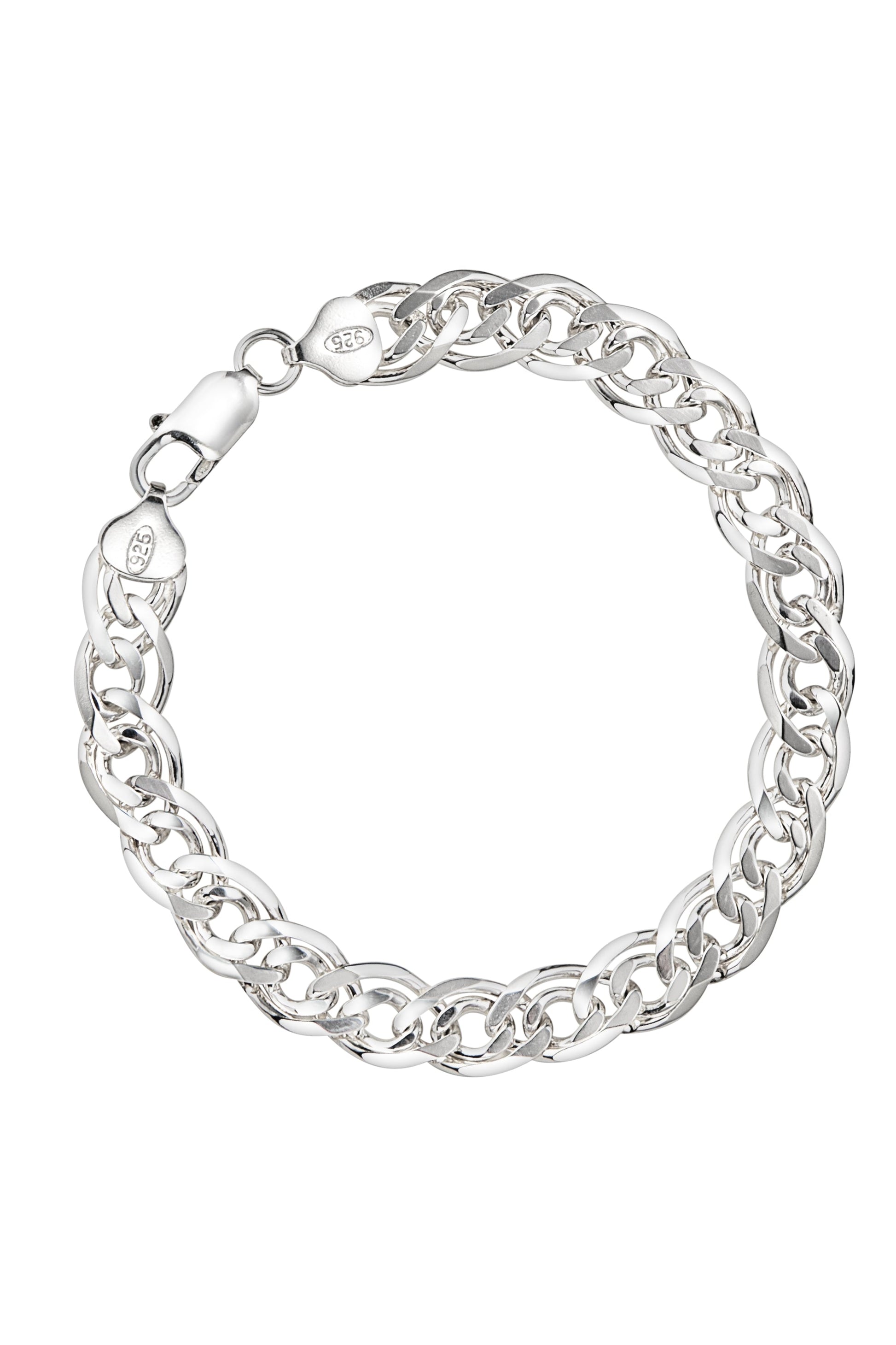 Sterling Silver Gents Curb Chain Bracelet-2