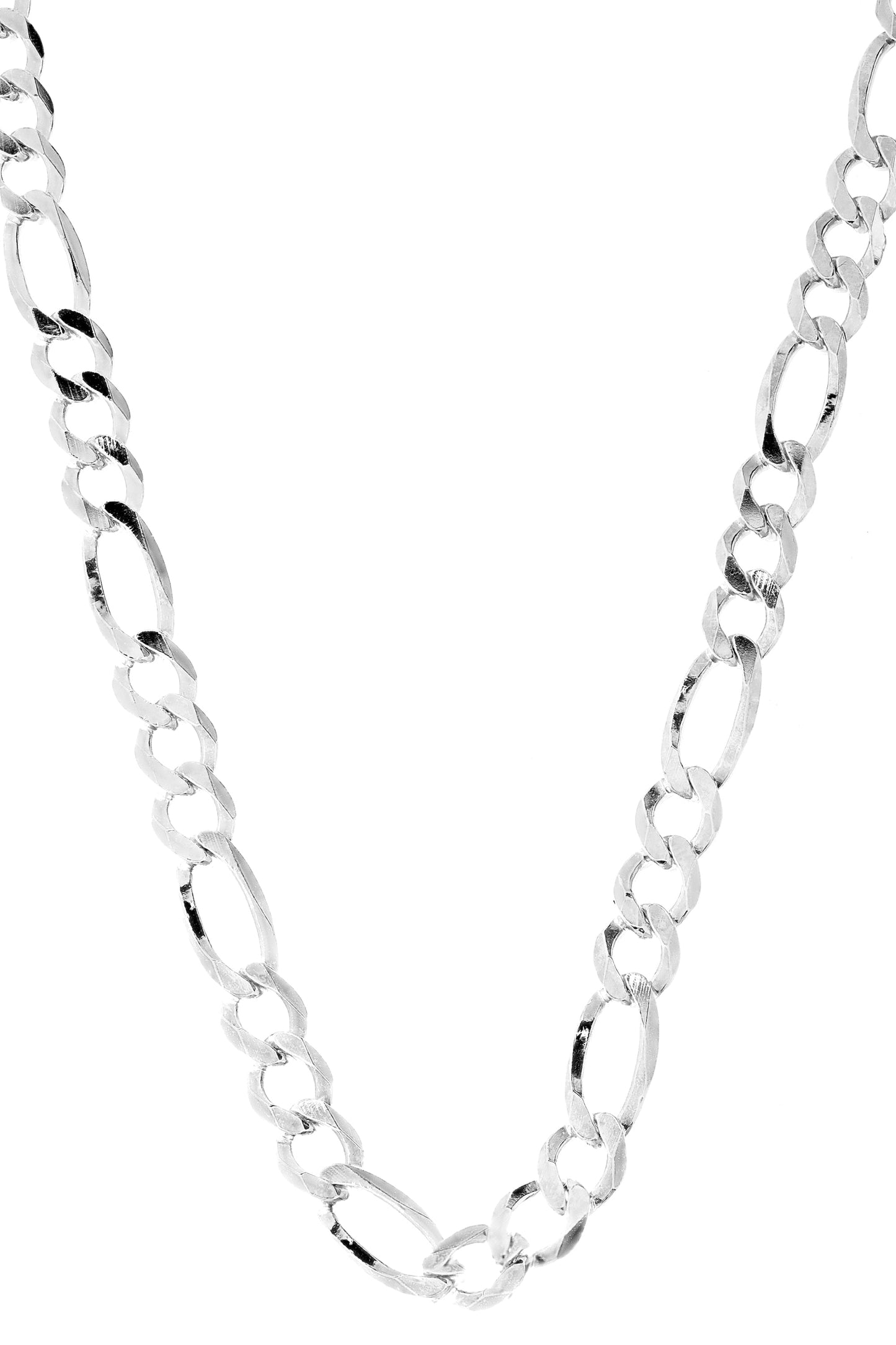 Sterling Silver Figaro Chain Necklace-0