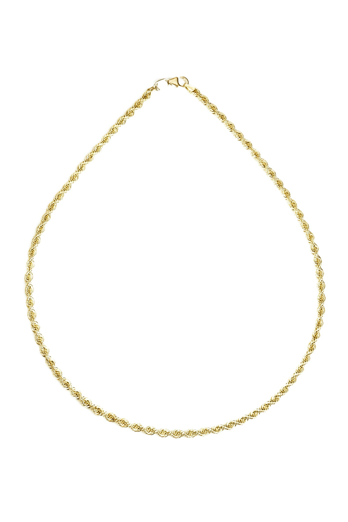 9ct Yellow Gold & Sterling Silver Bonded Rope Chain-2