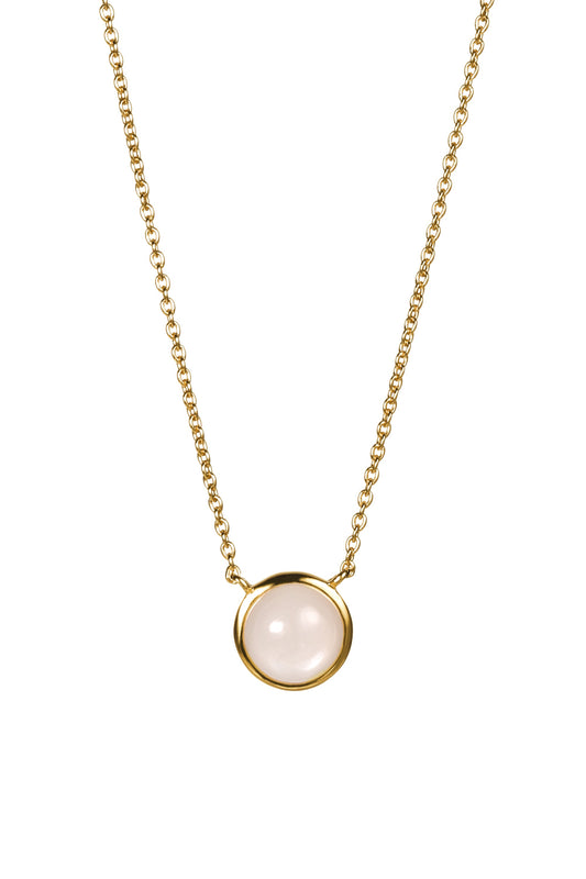 18ct Gold Plated Sterling Silver Moonstone Necklace-0