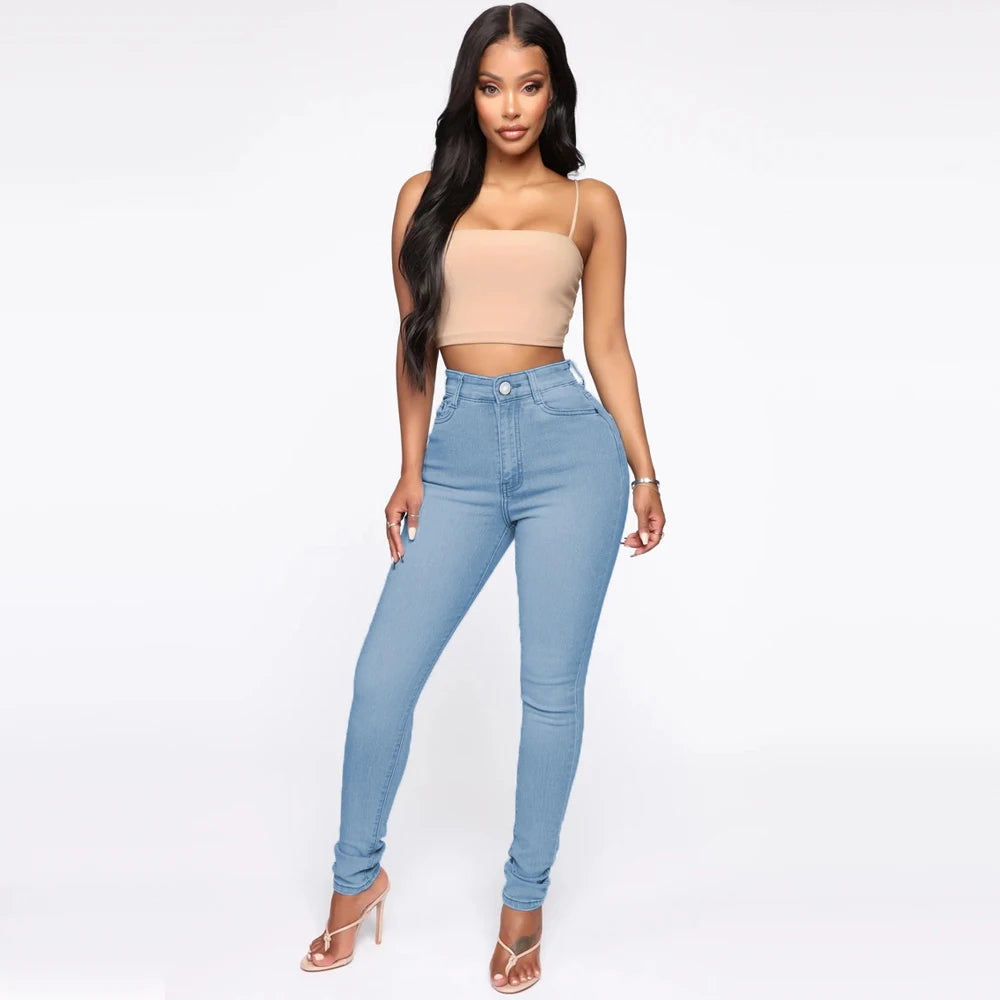 Women's High Waist Stretchy Skinny Fit Jeans