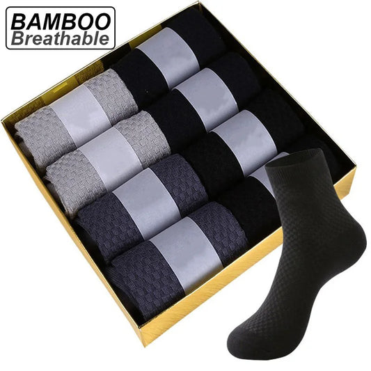 Men's Black Bamboo Fibre Assorted Sock Pack