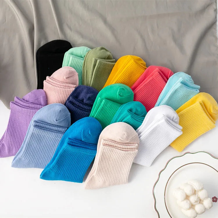 Women's Pure Cotton Short Crew Ankle Socks