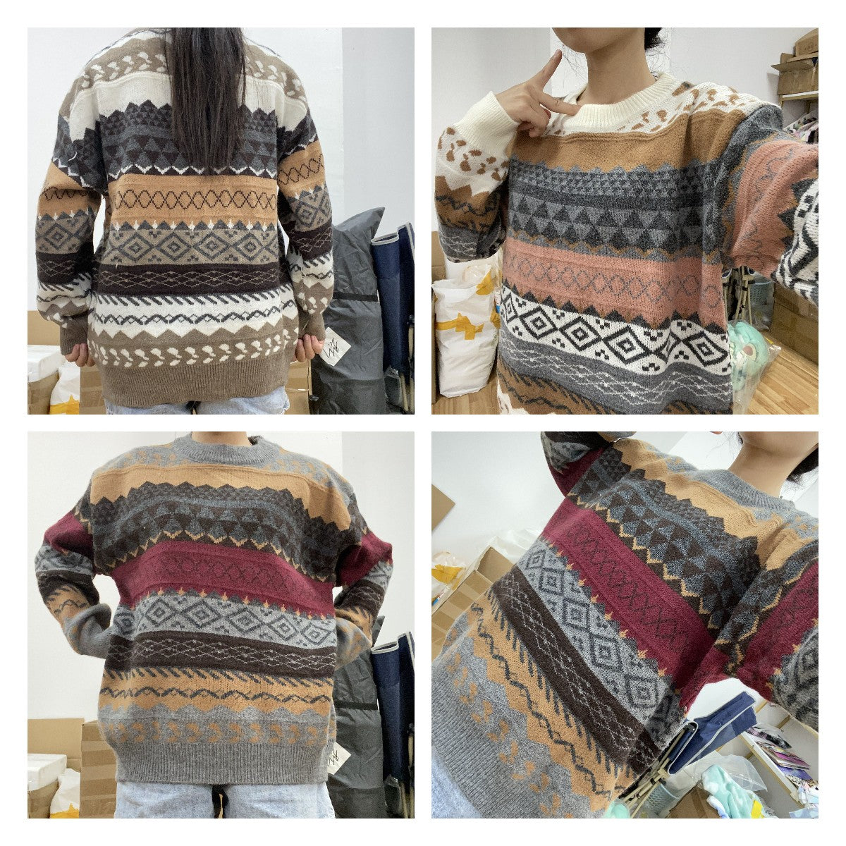 Ladies Casual Vintage Jumper For Winter