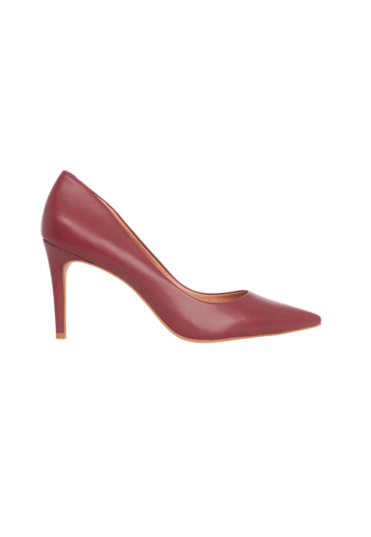 Ladies Luxury Leather High Heels In Red.