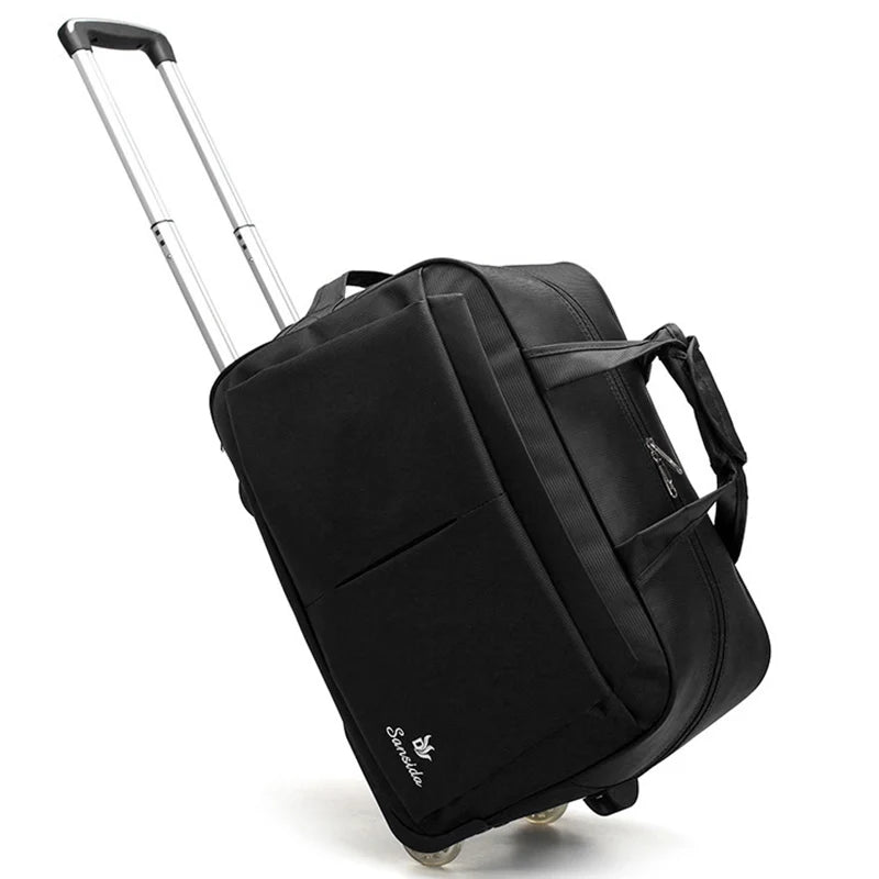 Men's Duffle Travel Bag Trolley Suitcase with Wheels