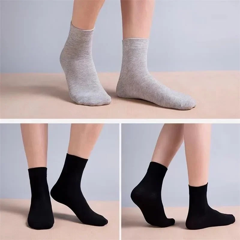 Men's Black Breathable Cotton Socks 10 Pack