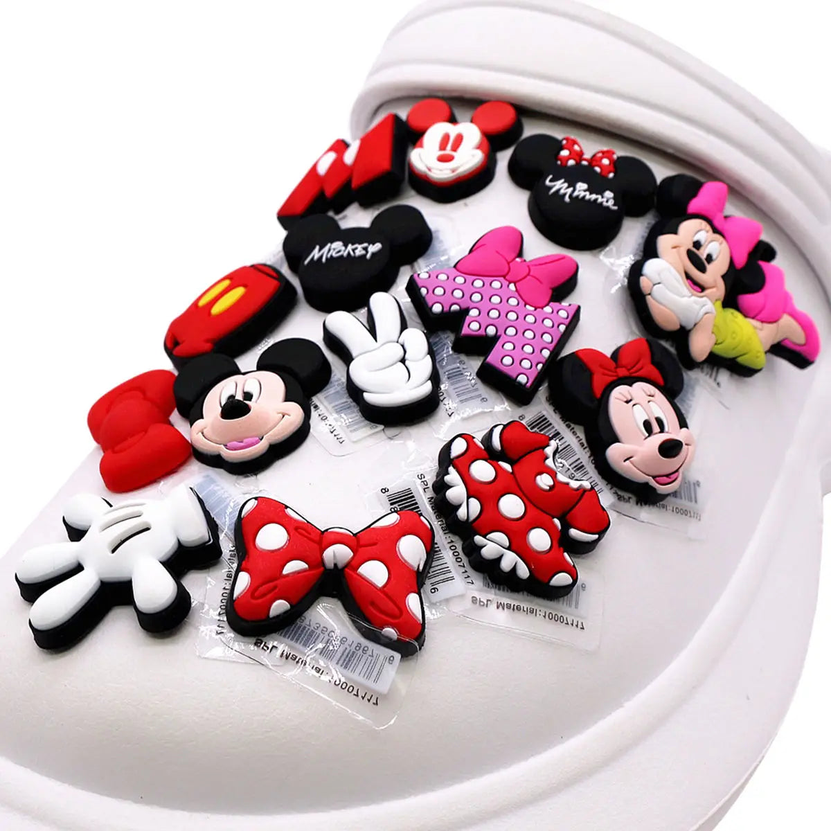 6 Pack of Mickey Mouse and Donald Duck, Daisy Duck Disney Characters Shoe Charms