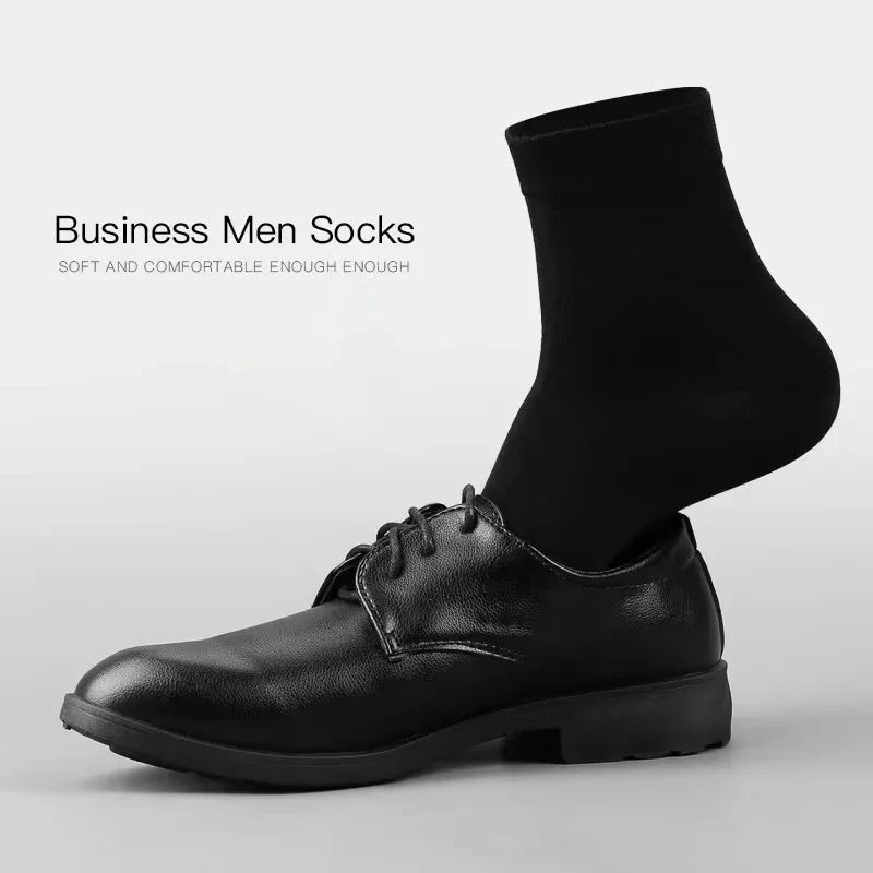 Men's Black Breathable Cotton Socks 10 Pack