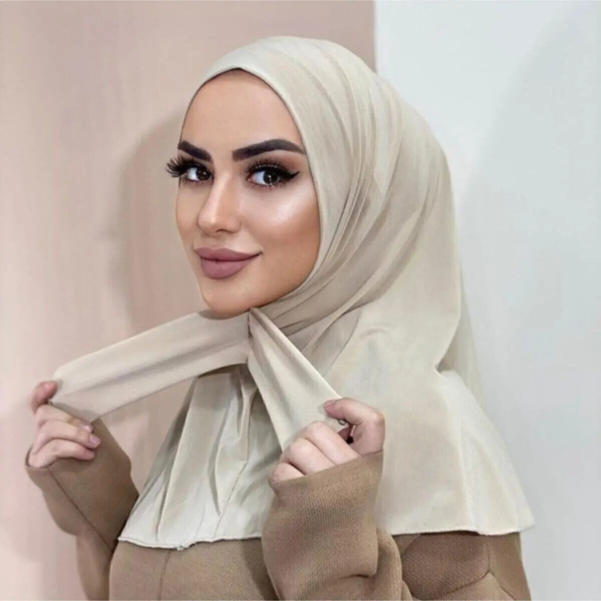 Women's Instant Jersey Hijab Hair Wrap