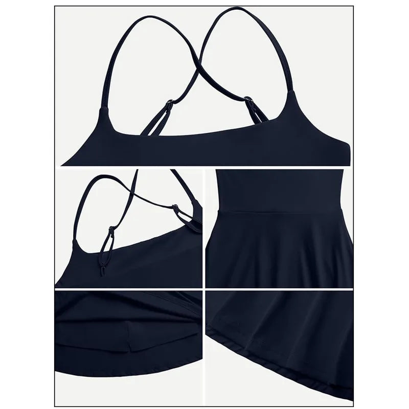 Women's Mini Tennis Dress with Shorts