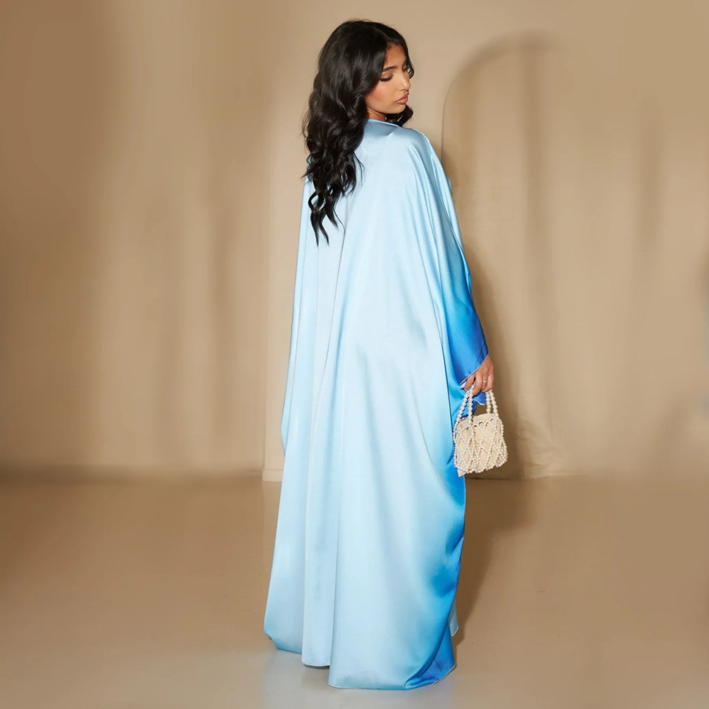 Women's Abaya Dress, Kaftan with Batwing Sleeves