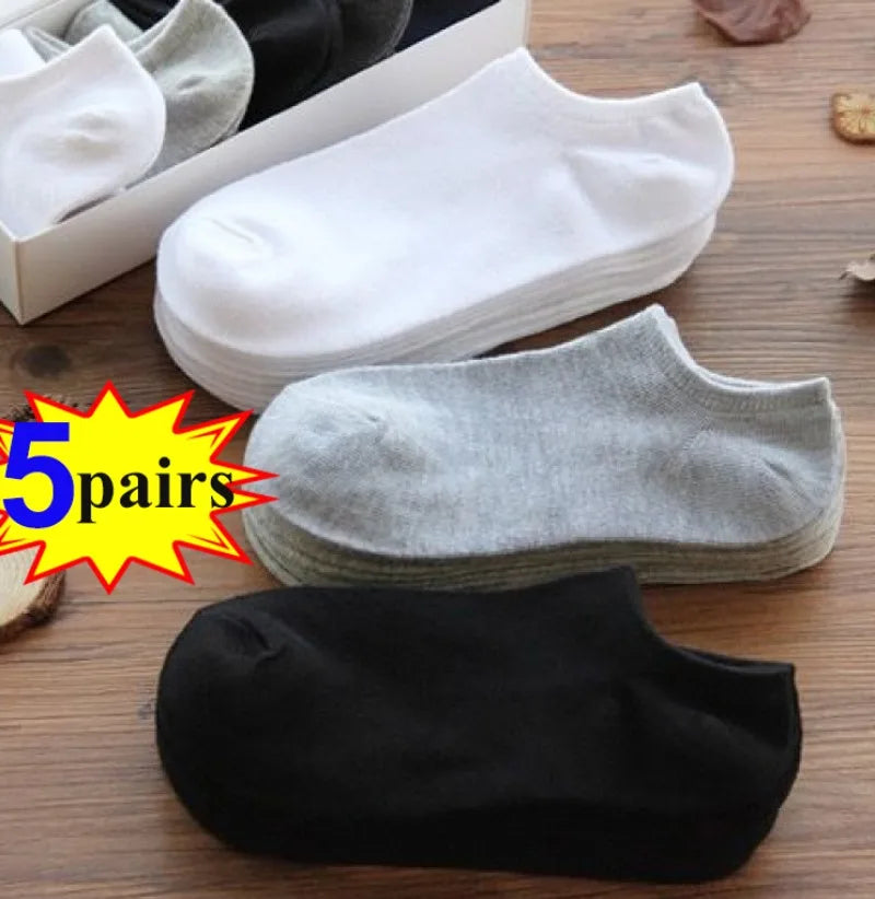 Men's Low Cut Cotton Breathable and Comfortable Ankle Socks