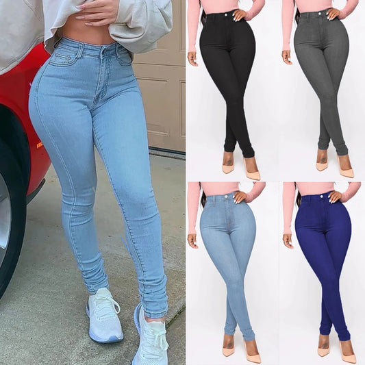 Women's High Waist Stretchy Skinny Fit Jeans