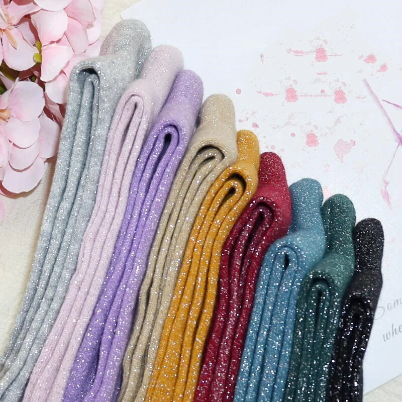 Women's 3 pairs of High Quality Candy Coloured Glitter fashion Socks