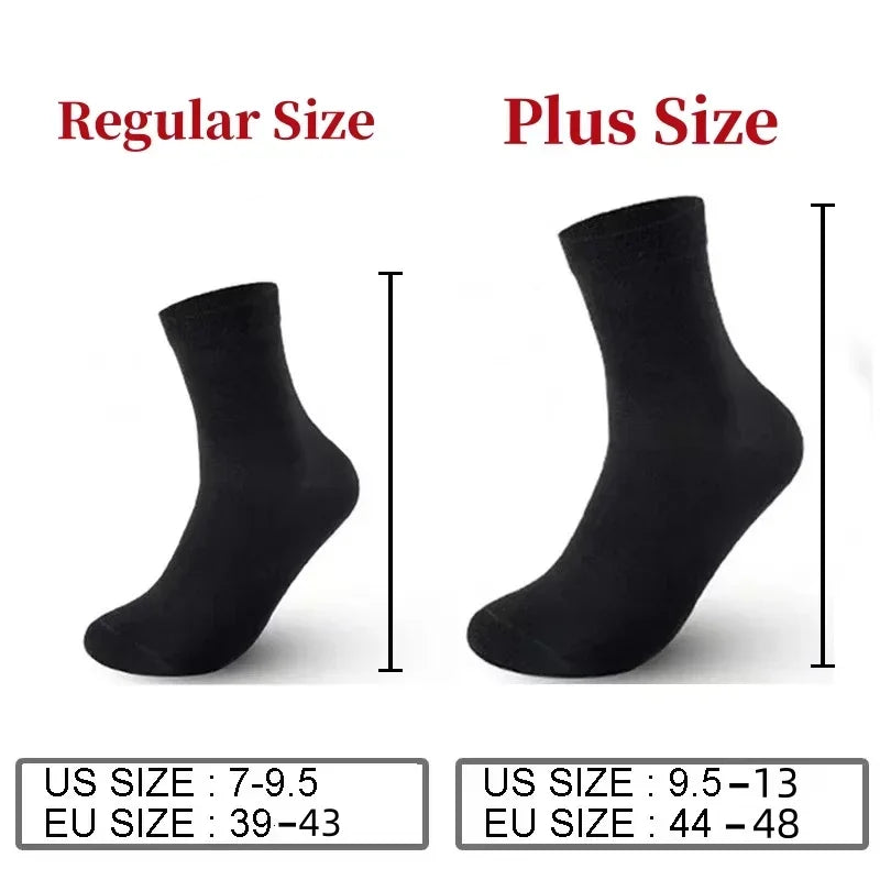 Men's Black Breathable Cotton Socks 10 Pack