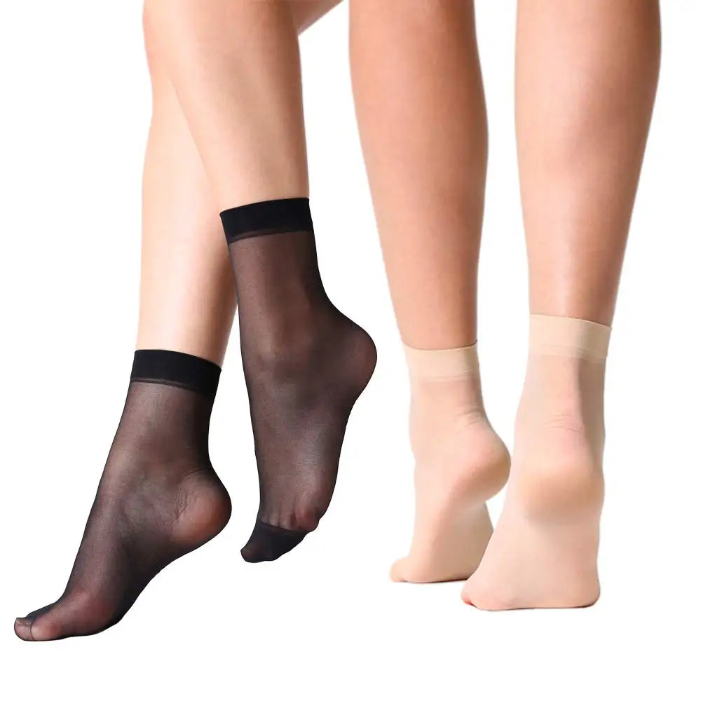 Women's 20 Pack of Transparent Skin Colour Ultra Thin Nylon Socks