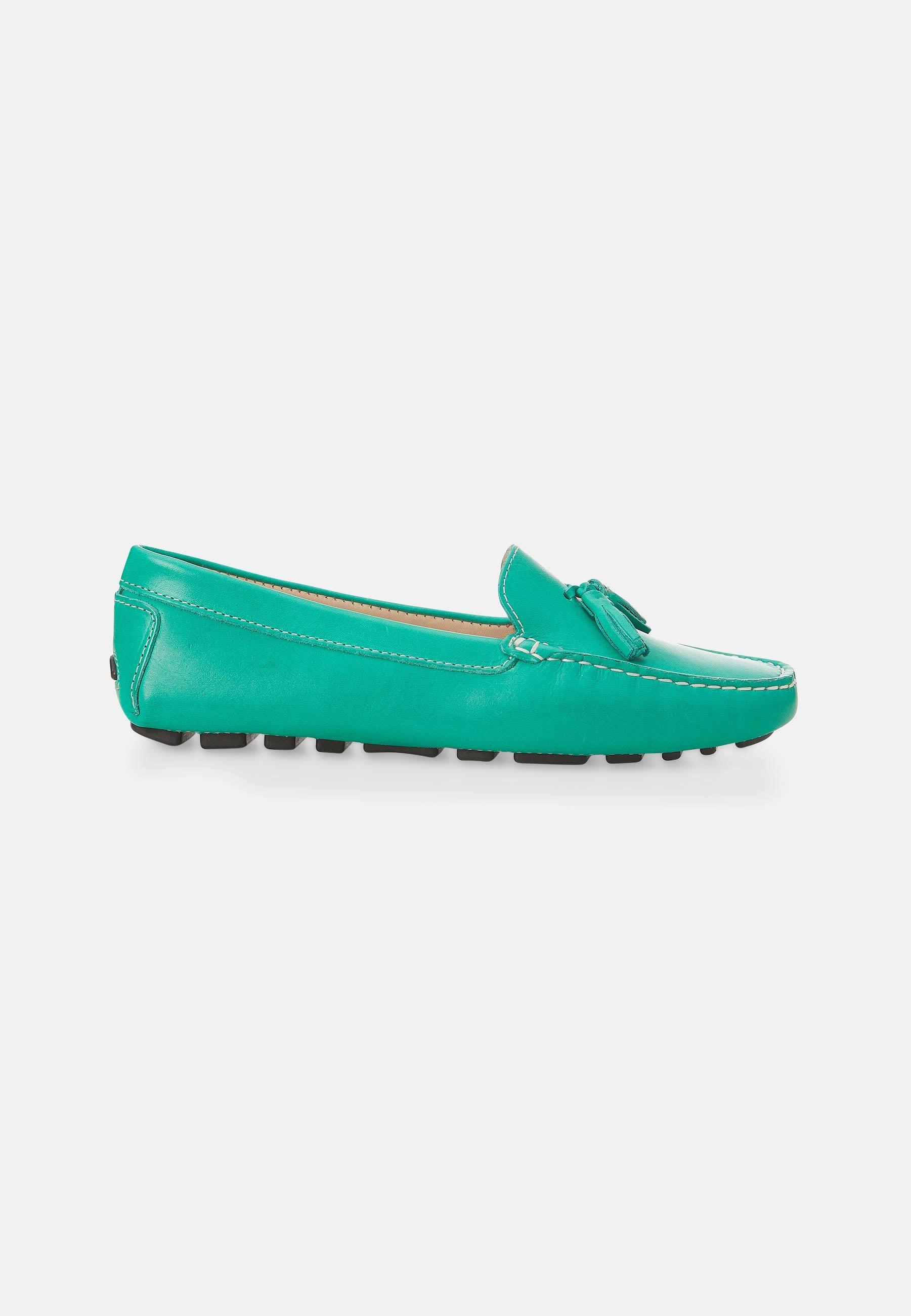 Women's Green Loafers with Cushioned Insoles