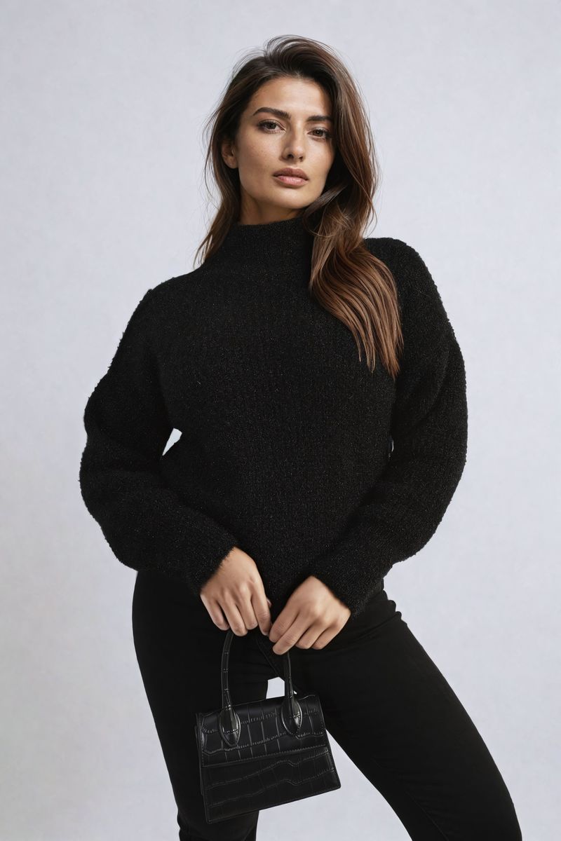 Women's Buttons Long Sleeves Chunky Knit Top