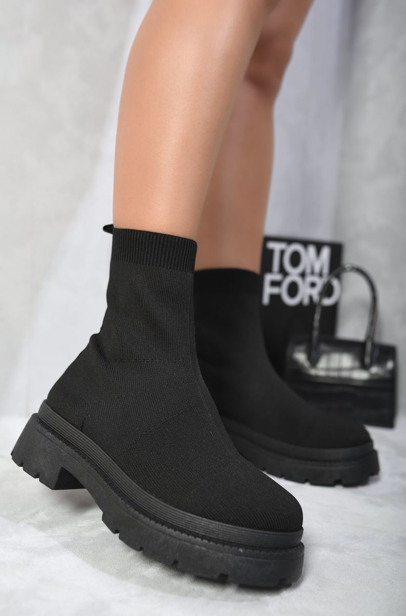 Women's Platform Sock Ankle Boots