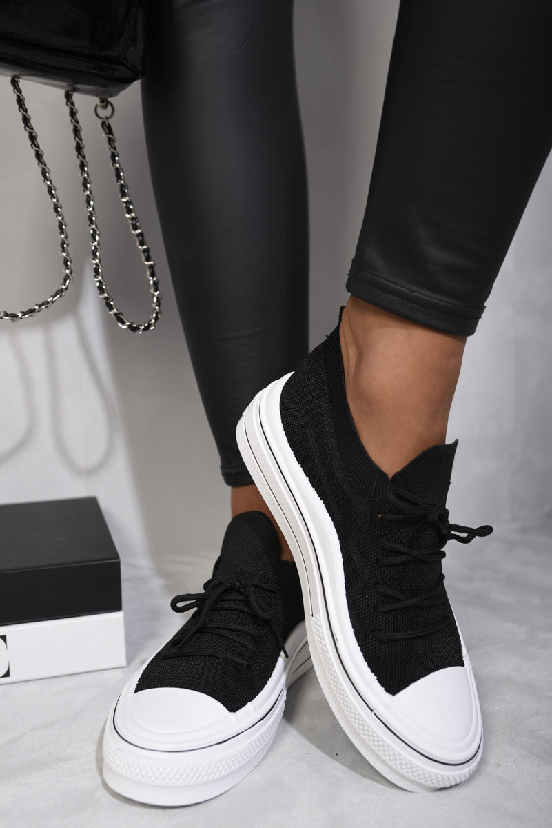 Women's Platform Chunky Lace Up Trainers