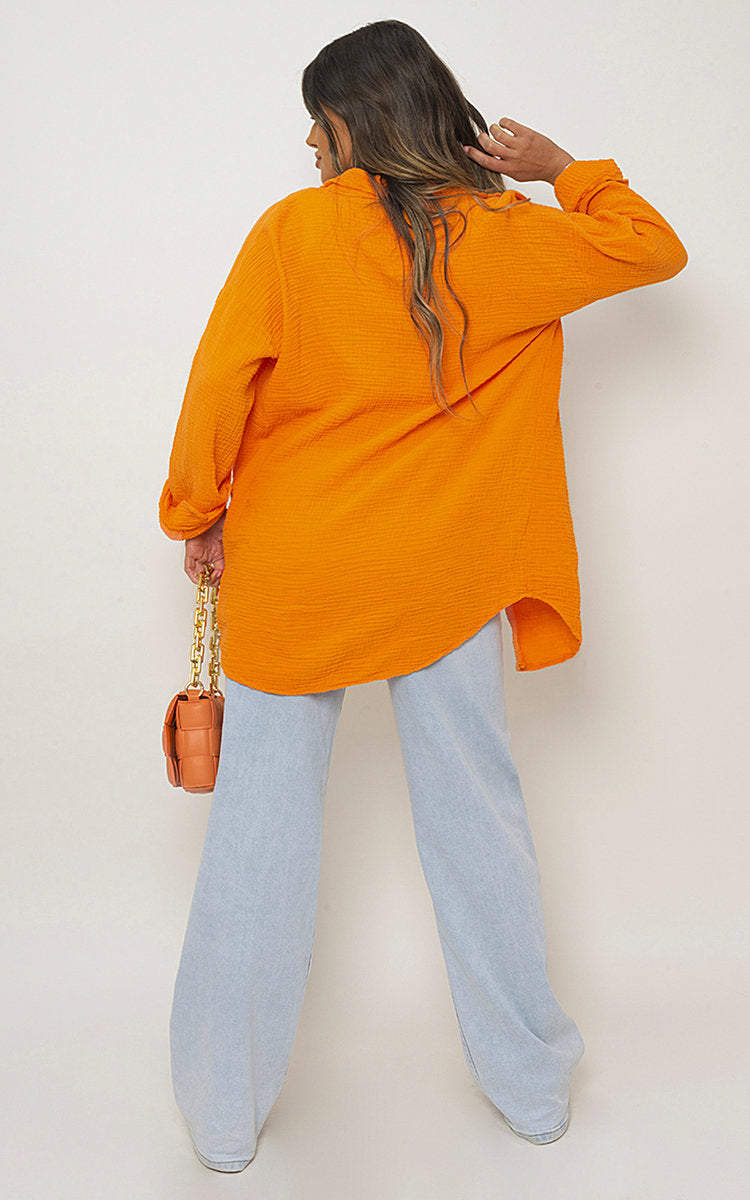 Women's Button Down Long Sleeve Oversized Shirt