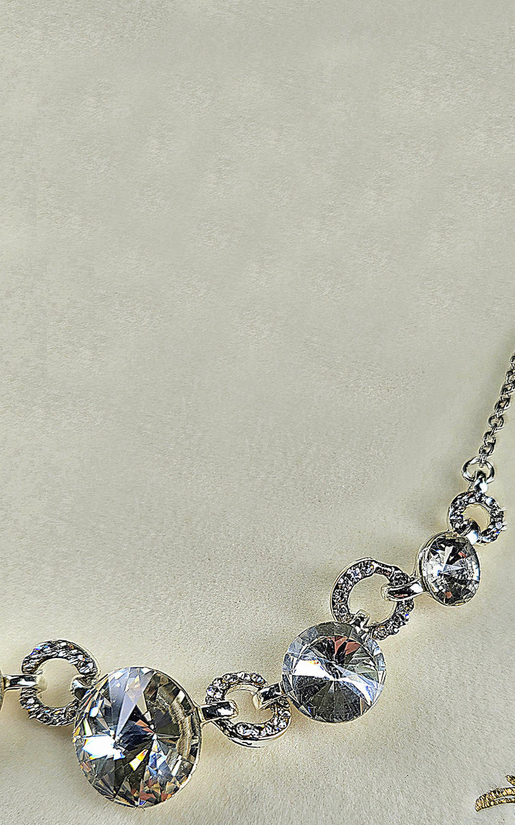 Women's Diamante Necklace and Earrings Set