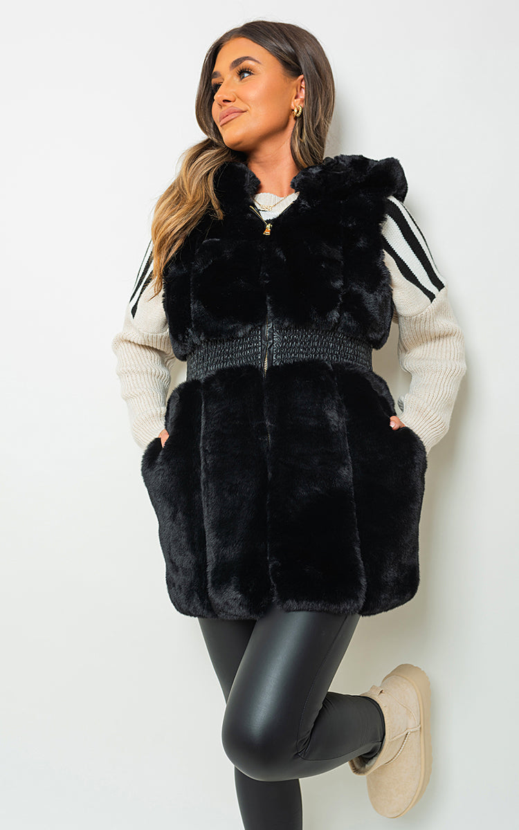 Women's Faux Fur Zip Up Gilet