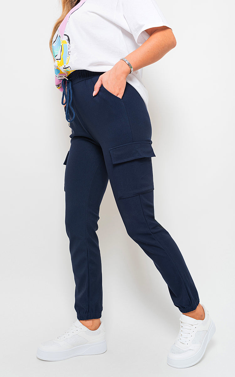 Women's Cargo Pocket Trouser with Drawstring