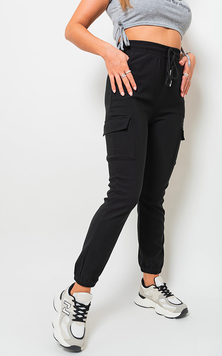 Women's Cargo Pocket Trouser with Drawstring