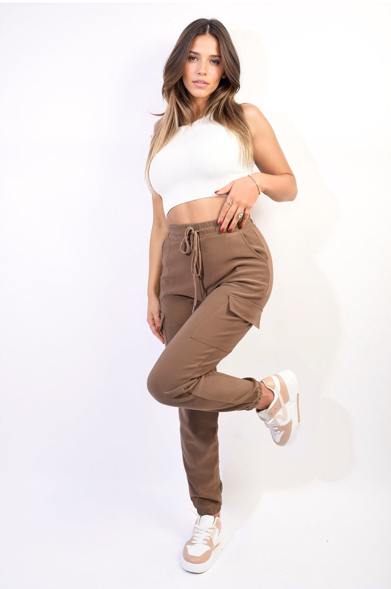 Women's Cargo Pocket Trouser with Drawstring