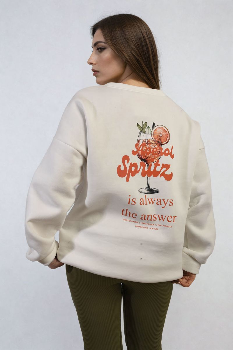 Women's Aperol Spritz Cocktail Graphic Knitted Jumper