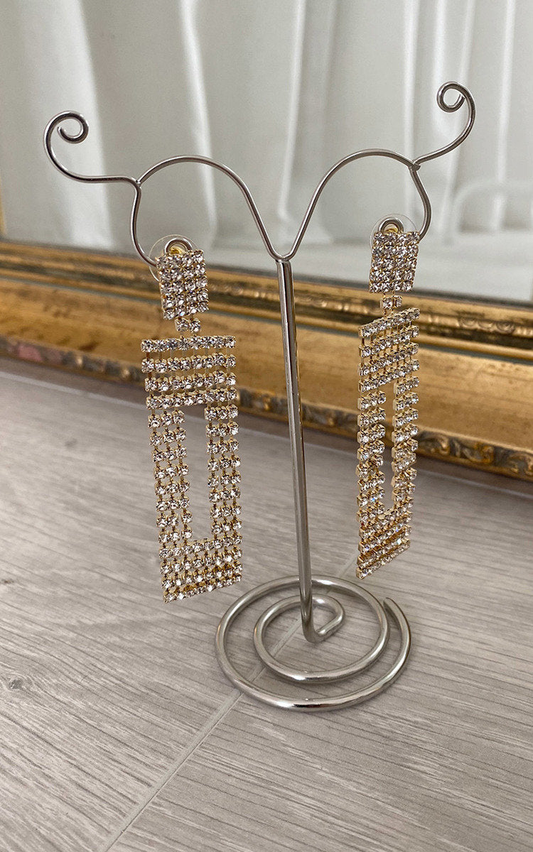 Women's Diamante Drop Earrings