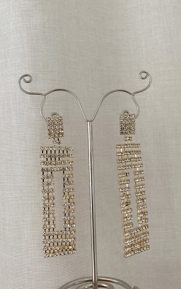 Women's Diamante Drop Earrings