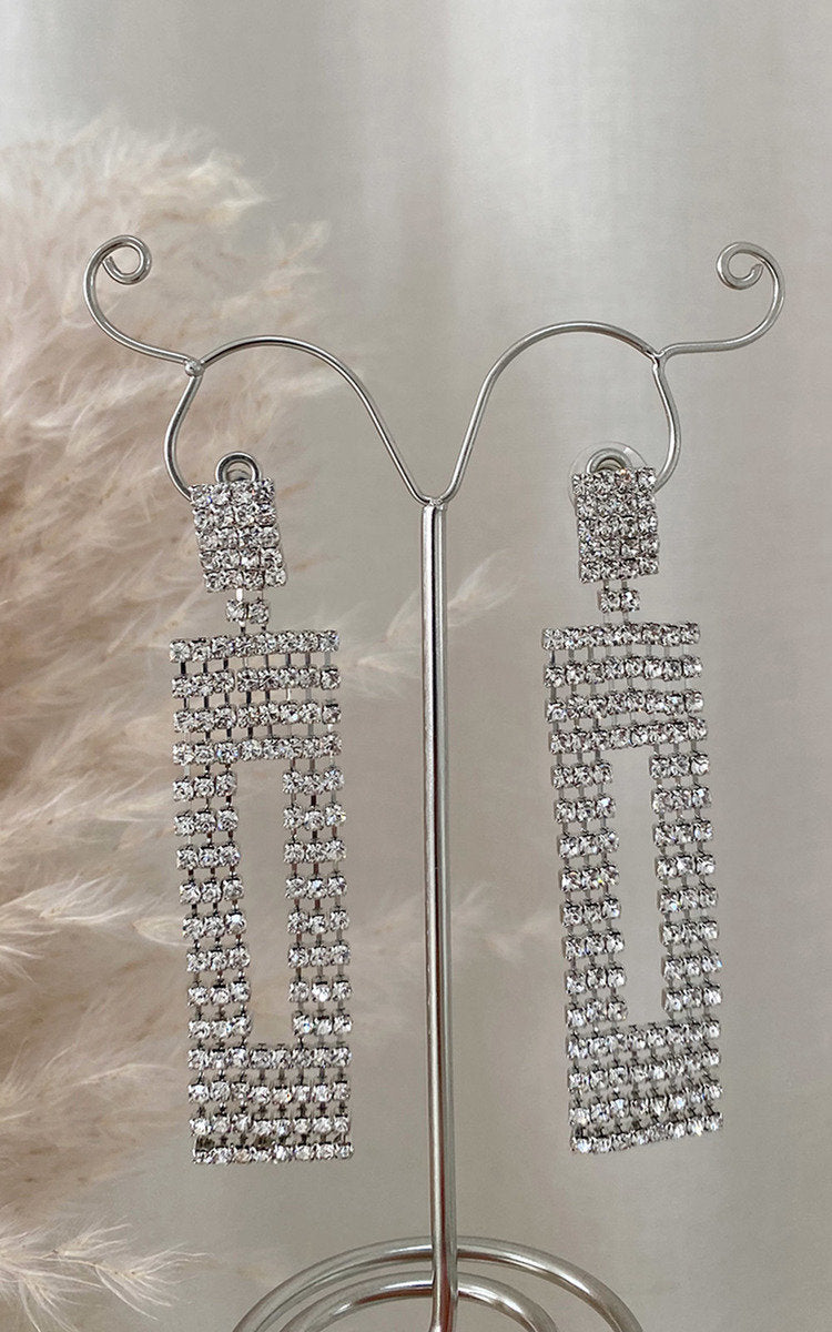 Women's Diamante Drop Earrings