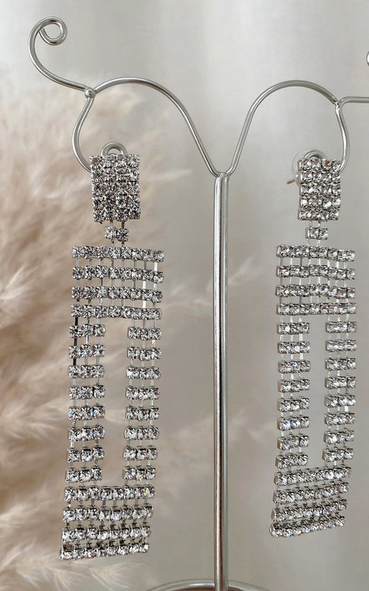 Women's Diamante Drop Earrings