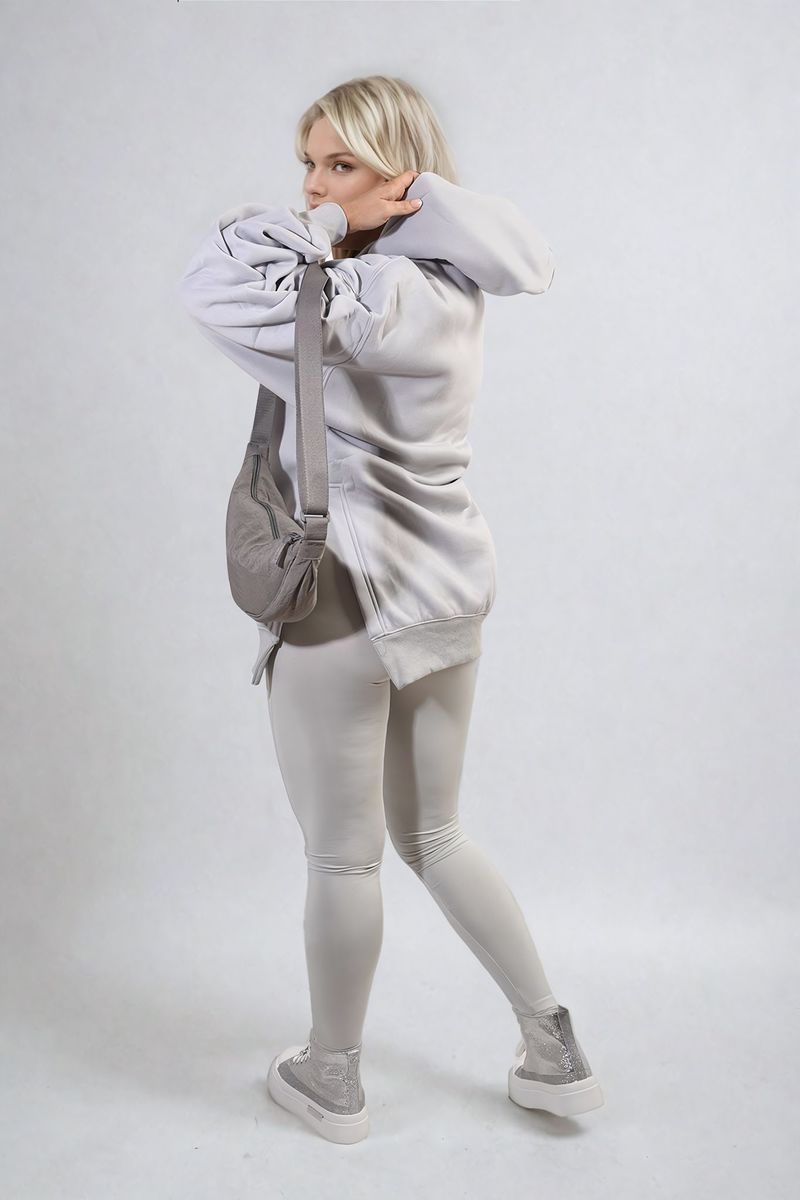 Women's Oversized Hoodie with Side Split and Leggings Co ord Set