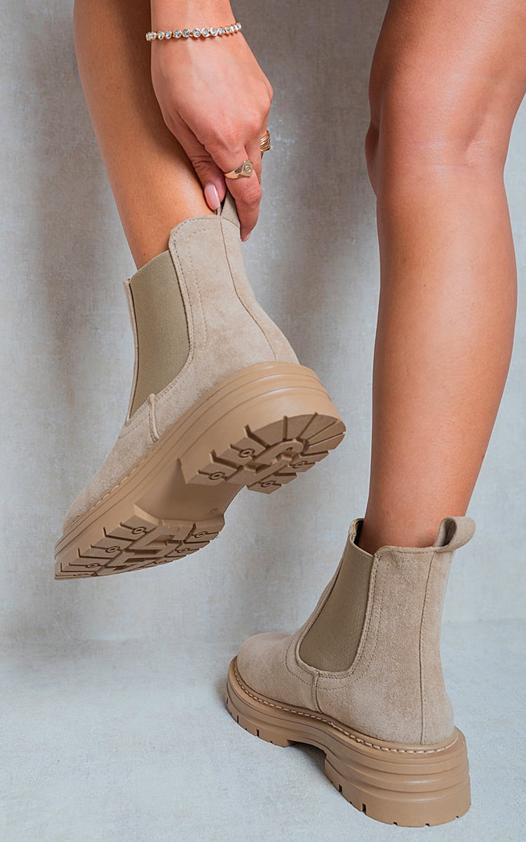 Women's Chunky Chelsea Suede Ankle Boots