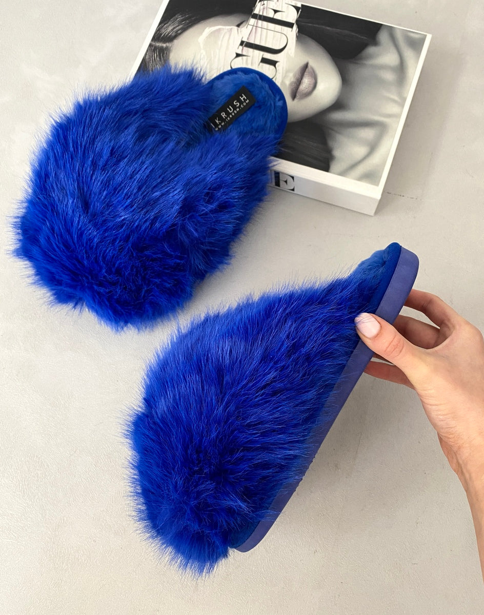 Women's Fluffy Faux Fur Winter Sandals