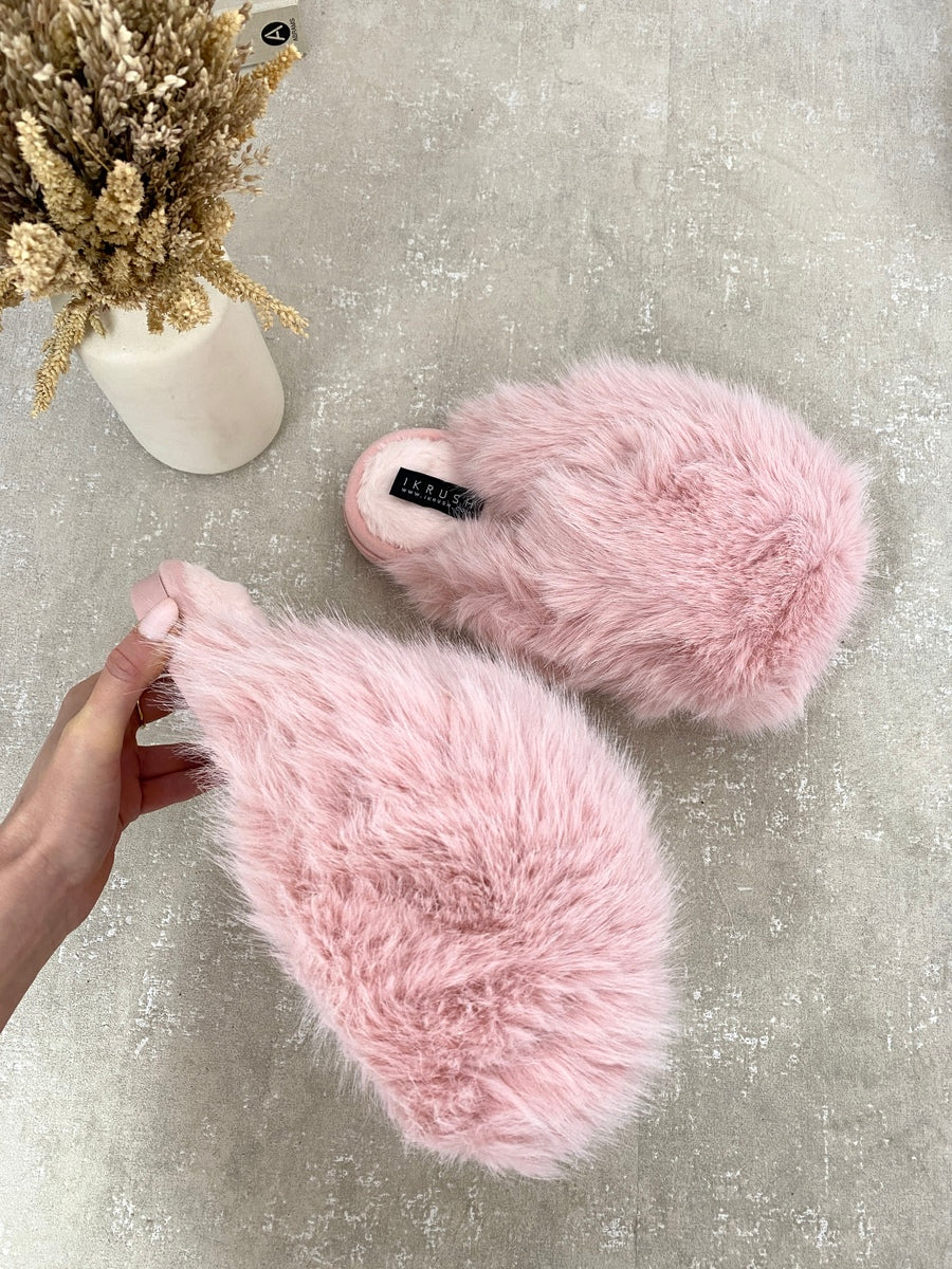 Women's Fluffy Faux Fur Winter Sandals