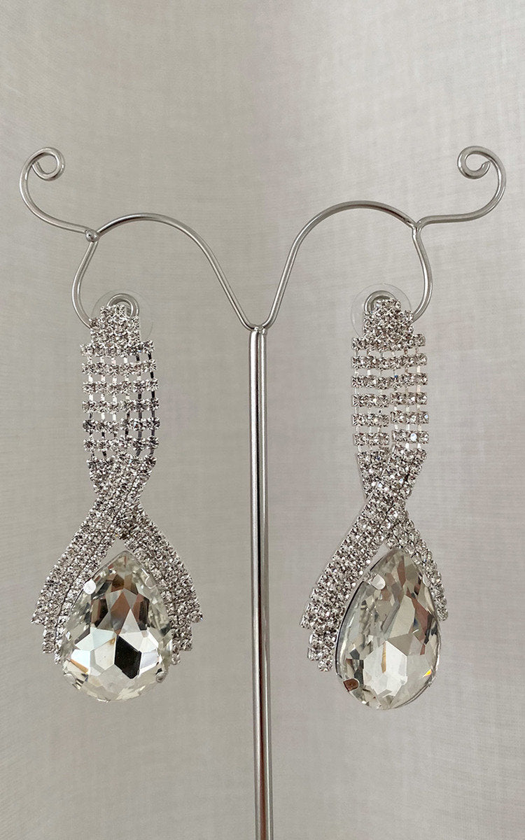 Women's Diamante Drop Earrings