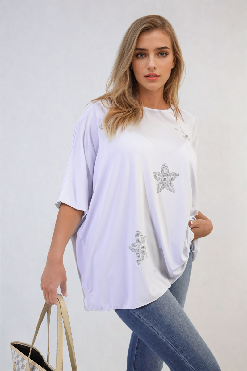 Women's Floral Print Oversized Top