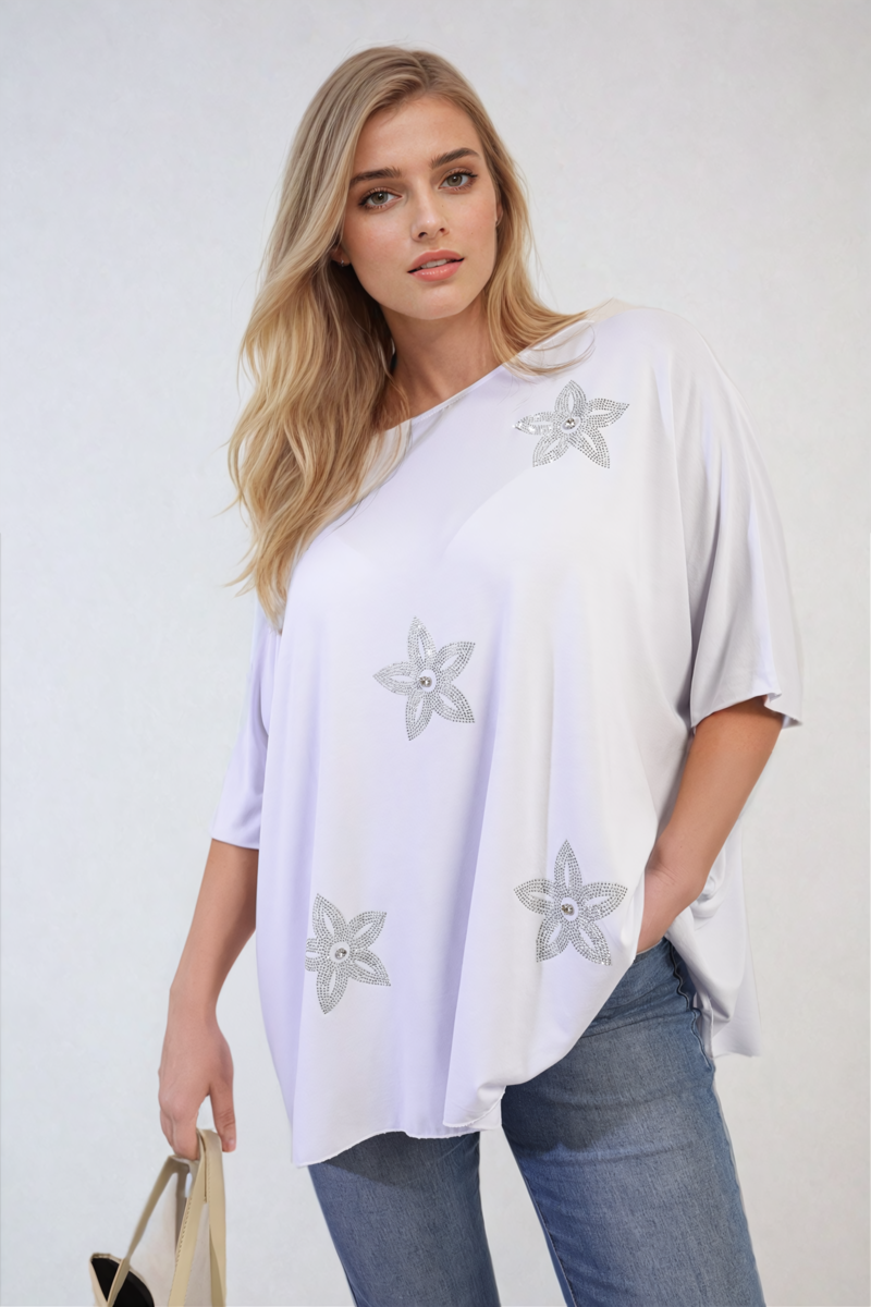 Women's Floral Print Oversized Top