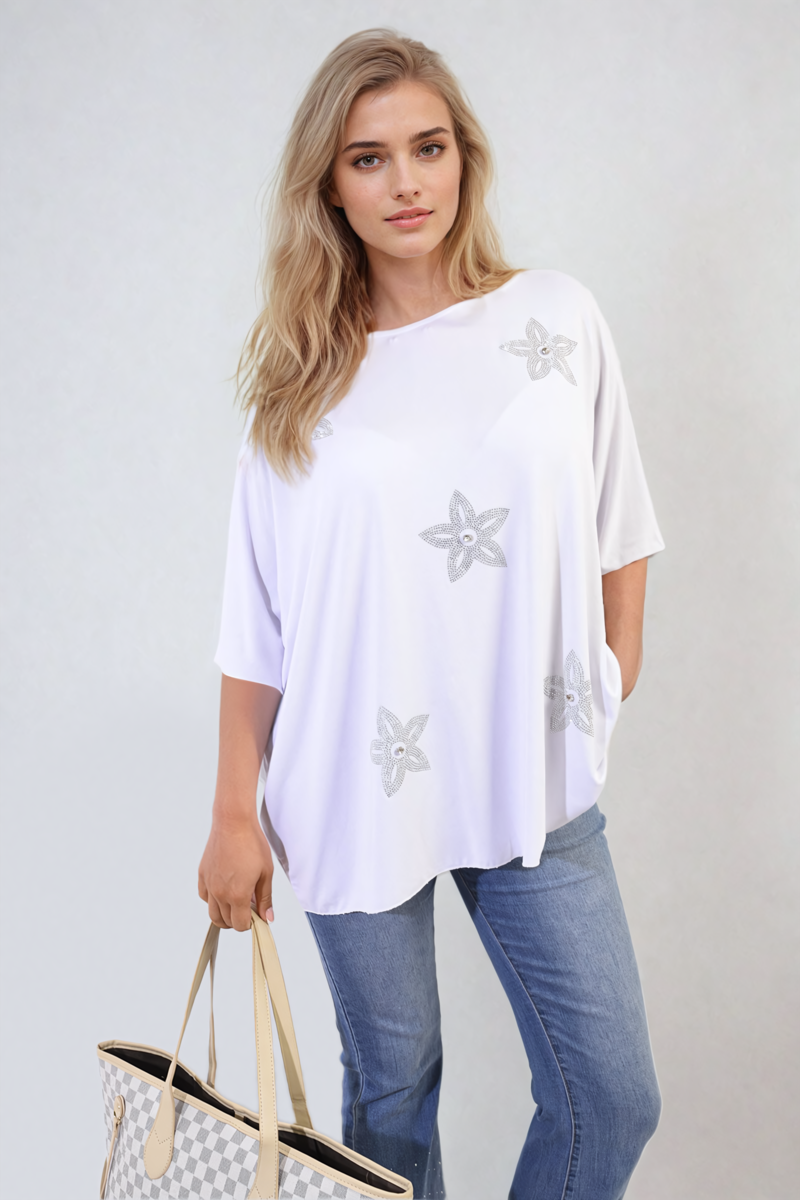 Women's Floral Print Oversized Top