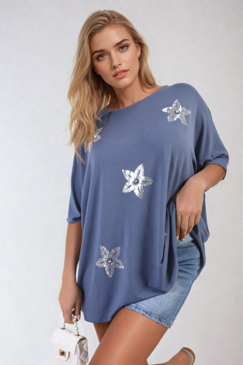 Women's Floral Print Oversized Top