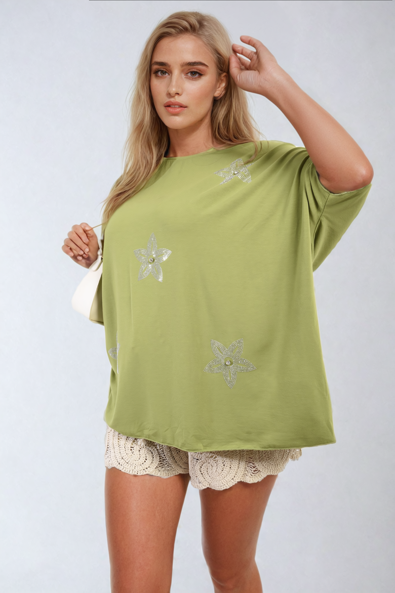 Women's Floral Print Oversized Top